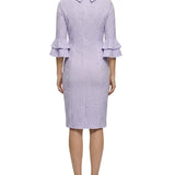 NY Collection Petite 3/4 Sleeve Shawl Collar Dress
