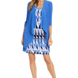 R & M Richards 2 Piece Jacket Dress in Periwinkle