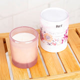 Pier 1 Pink Champagne 8oz Boxed Soy Candle