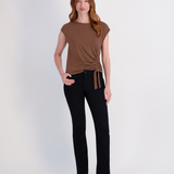 Off Set Tie Muscle Tee - Rawhide