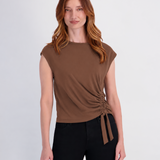 Off Set Tie Muscle Tee - Rawhide