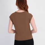 Off Set Tie Muscle Tee - Rawhide