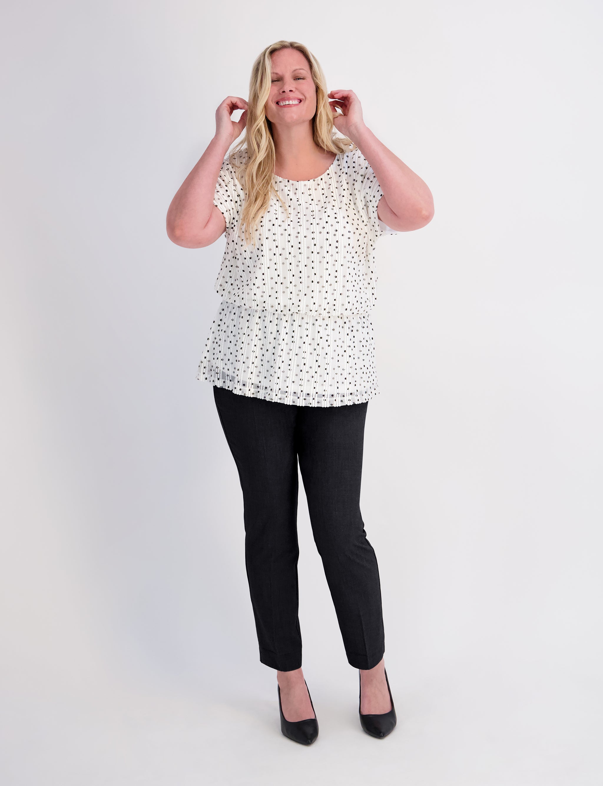 Roz & Ali™ Secret Agent Pants Tummy Control  Slim Leg Pants - Plus