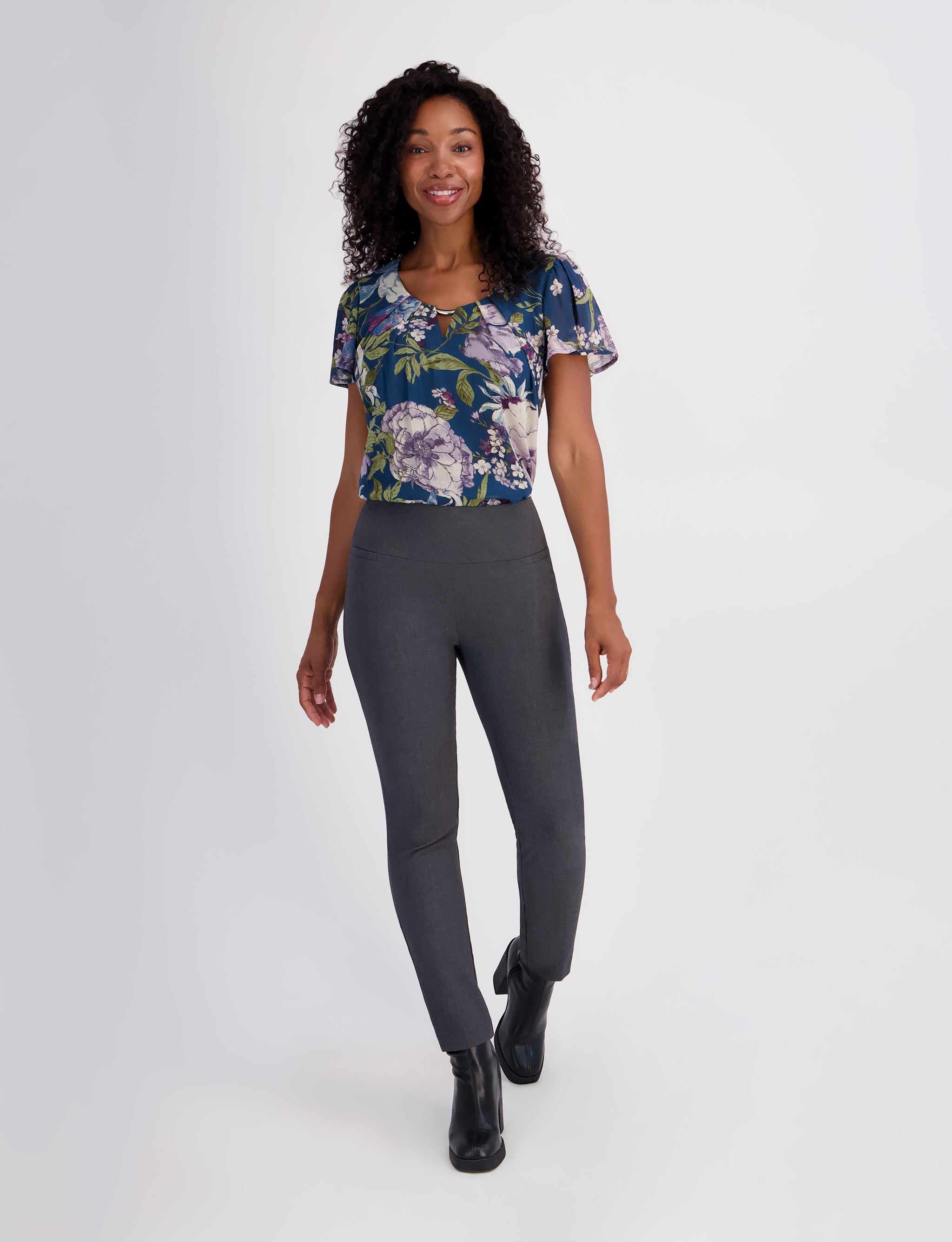 Roz & Ali™ Secret Agent Pants Tummy Control  Slim Leg Pants