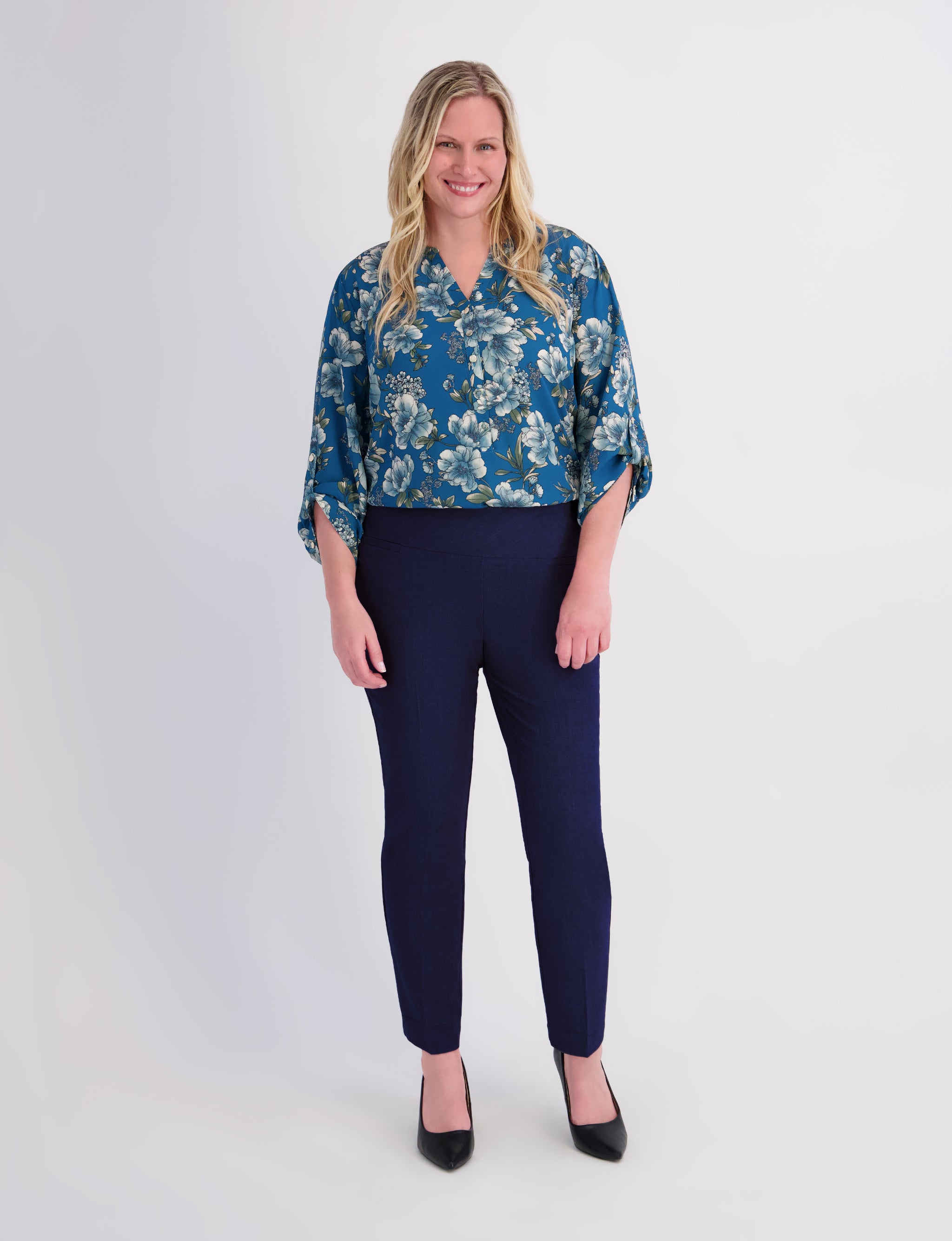 Roz & Ali™ Secret Agent Pants Tummy Control  Slim Leg Pants - Plus