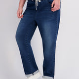 Westport Signature Straight Leg 5-Pocket Lux Sweatpant Jean - Dark Wash