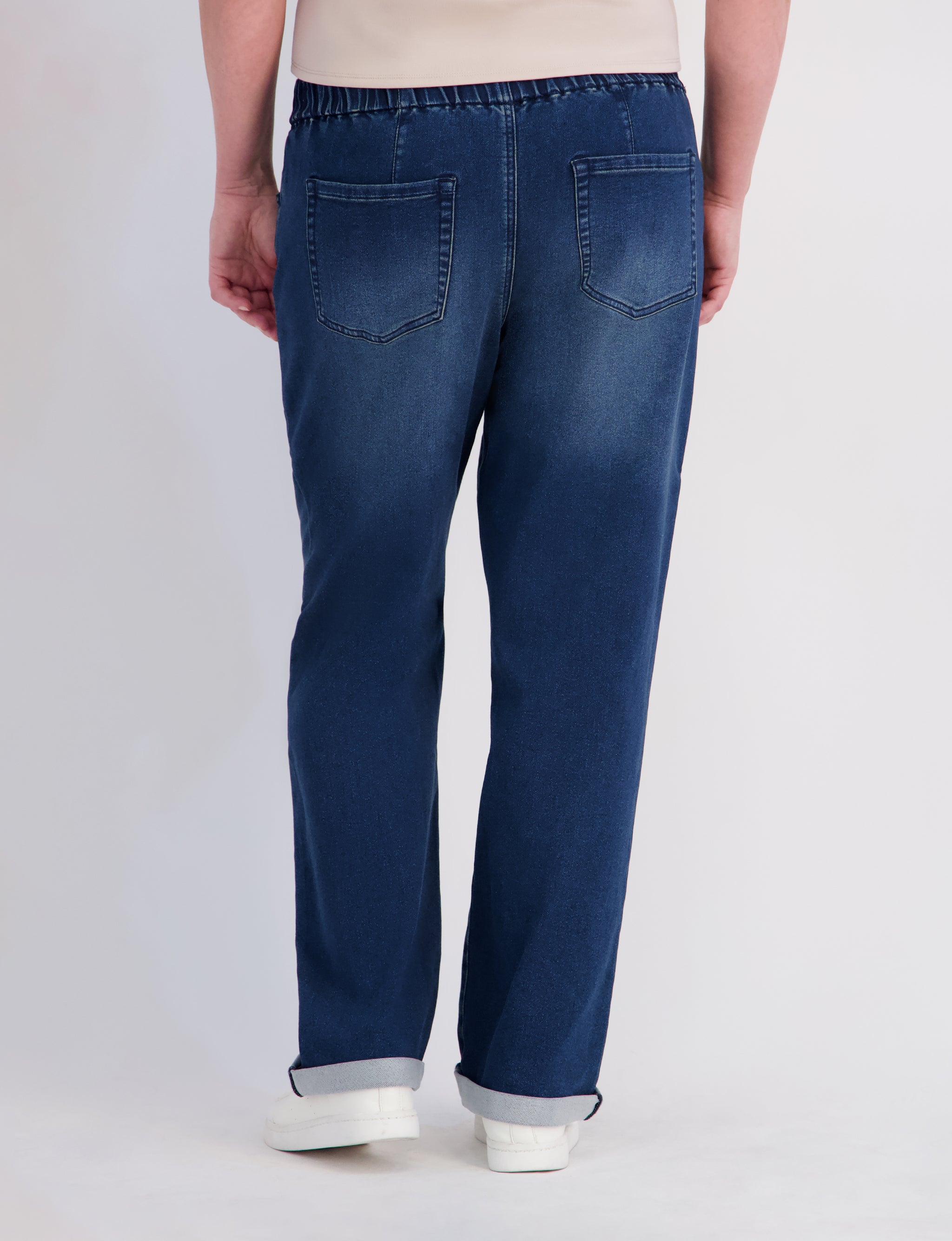 Westport Signature Straight Leg 5-Pocket Lux Sweatpant Jean - Dark Wash