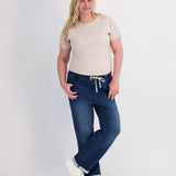 Westport Signature Straight Leg 5-Pocket Lux Sweatpant Jean - Dark Wash