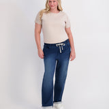 Westport Signature Straight Leg 5-Pocket Lux Sweatpant Jean - Dark Wash