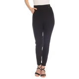 Women's Flutter Sleeve Top and Scuba Pants Set - Black
