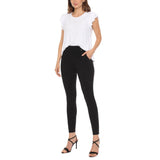 Women's Flutter Sleeve Top and Scuba Pants Set - White