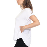 Women's Dolman Top and Scuba Pants Set - White