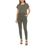 Women's Dolman Top and Scuba Pants Set - Olive