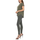 Women's Dolman Top and Scuba Pants Set - Olive