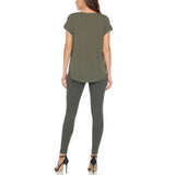 Women's Dolman Top and Scuba Pants Set - Olive