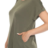 Women's Dolman Top and Scuba Pants Set - Olive