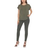 Women's Dolman Top and Scuba Pants Set - Olive