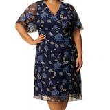 Sonnet Embroidered Cocktail Dress - Plus