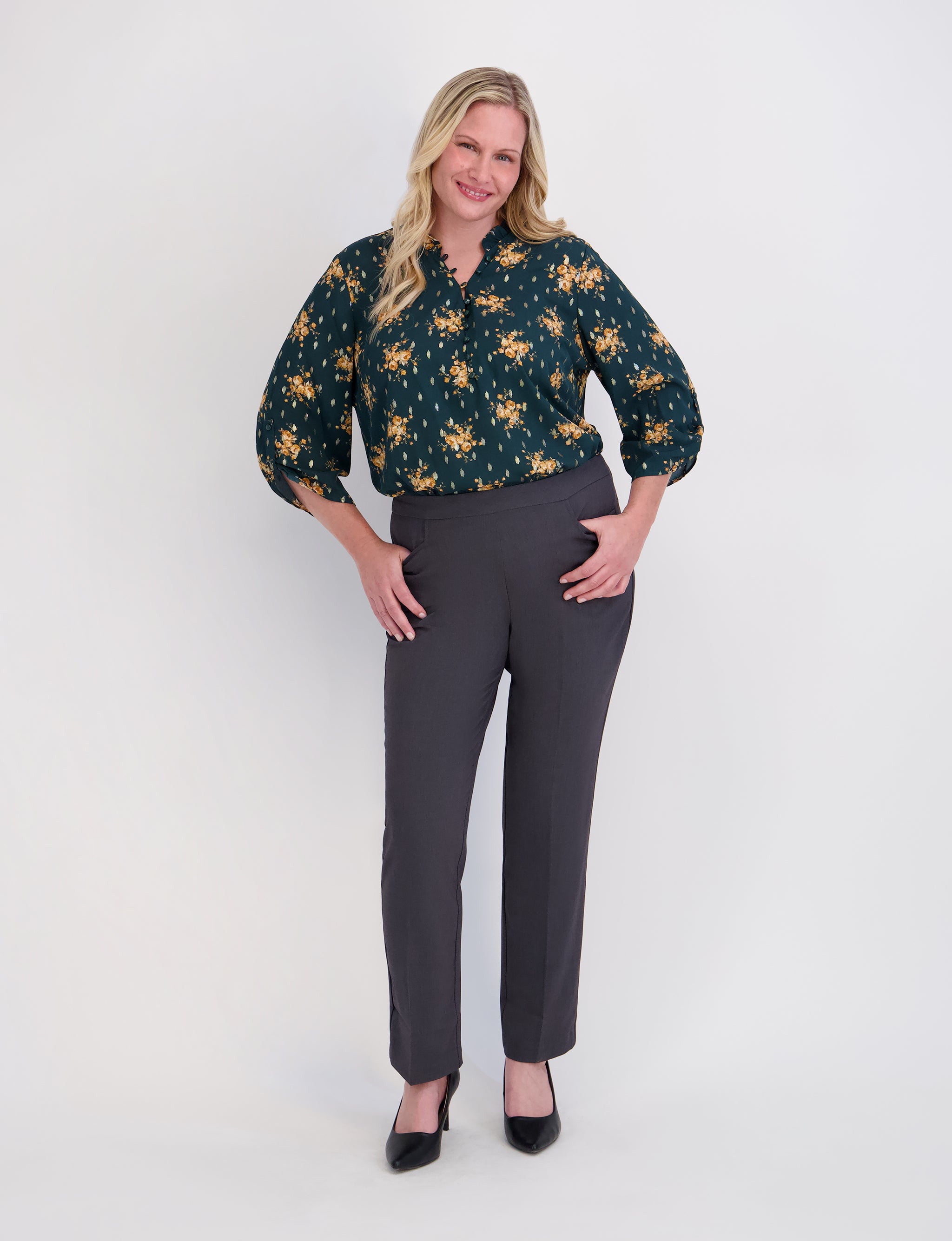Roz & Ali™ Secret Agent Tummy Control Taper Pants - Plus