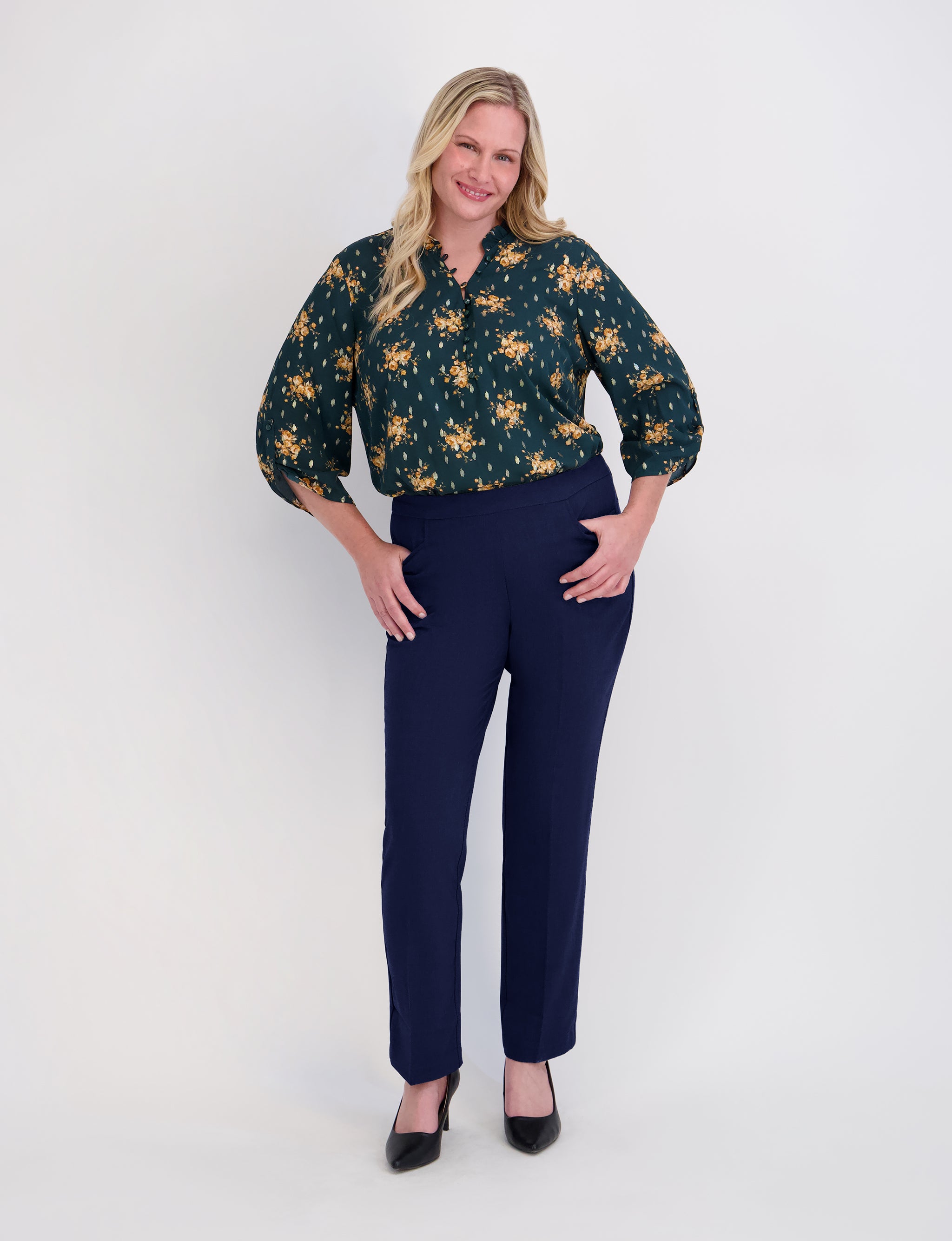 Roz & Ali™ Secret Agent Tummy Control Taper Pants - Plus