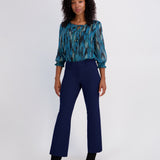 Roz & Ali™ Secret Agent Trouser With Cateye Pockets And Zipper - Navy - Petite