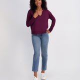 V Neck Double Trim Top - Fig
