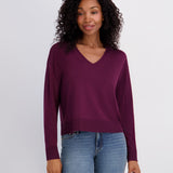 V Neck Double Trim Top - Fig