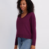 V Neck Double Trim Top - Fig