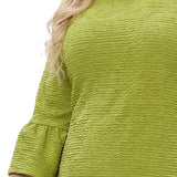 NY Collection Plus Size 3/4 Sleeve Pearl Detail Dress