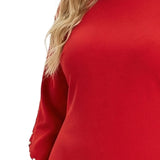 NY Collection Plus Size 3/4 Pearl-Detail Petal Sleeve Dress