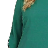 NY Collection Plus Size 3/4 Pearl-Detail Petal Sleeve Dress