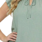 NY Collection Plus Size Flutter Sleeve Flounced Dress