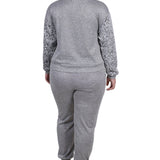 NY Collection Plus Size Long Sleeve Jogger Set