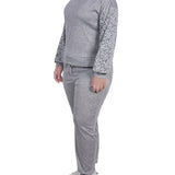 NY Collection Plus Size Long Sleeve Jogger Set