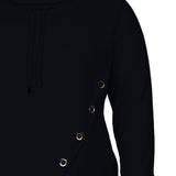 NY Collection Plus Size 3/4 Slv Top With Grommet Hem