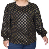 NY Collection Plus Size Bishop Sleeve Pullover Top