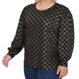 NY Collection Plus Size Bishop Sleeve Pullover Top