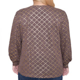 NY Collection Plus Size Bishop Sleeve Pullover Top