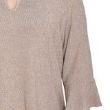 NY Collection Plus Size 3/4 Bell Sleeve Top With Hardware