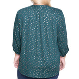 NY Collection Plus Size Long Roll Tab Sleeve Tunic