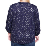 NY Collection Plus Size Long Roll Tab Sleeve Tunic