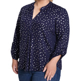 NY Collection Plus Size Long Roll Tab Sleeve Tunic