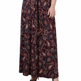 Maxi Skirt With Sash Waist Tie, Plus