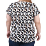 Extended Sleeve Top With Grommets, Plus