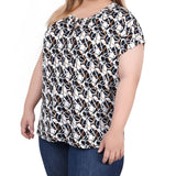 Extended Sleeve Top With Grommets, Plus