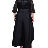 NY Collection Plus Size Sequin and Jacquard Holiday Dress