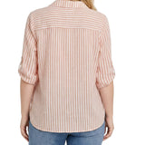 3/4 Sleeve Roll Tab Blouse, Plus