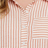 3/4 Sleeve Roll Tab Blouse, Plus
