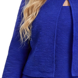 Textured Knit 3/4 Sleeve 2-Piece Dress Set, Plus