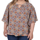 NY Collection Plus Size Elbow Sleeve Poncho Top
